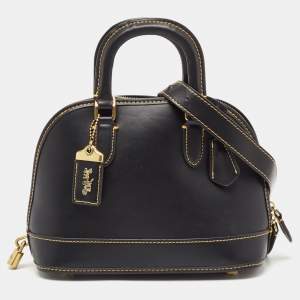 Coach Black Leather Revel Satchel