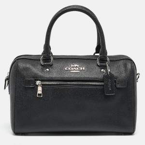 Coach Black Leather Rowan Boston Bag