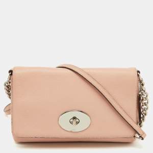 Coach Light Pink Leather Crosstown Flap Shoulder Bag