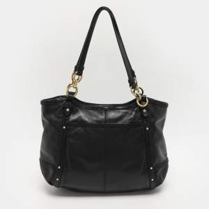 Coach Black Leather Alexandra Tote