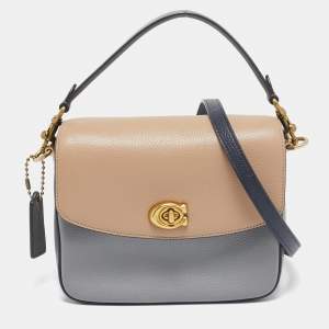 Pre Owned Coach Tricolor Leather Cassie 19 Crossbody Bag
