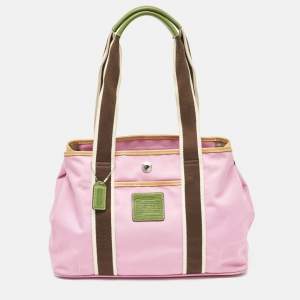 Coach Pink/Multicolor Nylon Y2K Hampton Tote