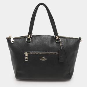 Coach Black Leather Prairie Satchel