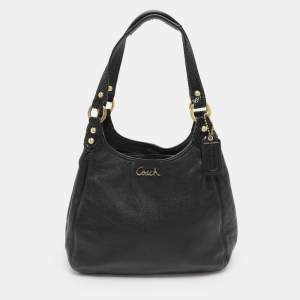 Coach Black Leather Ashley Hobo