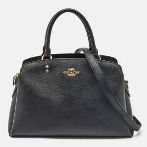 Coach Black Leather Lillie Carryall Satchel