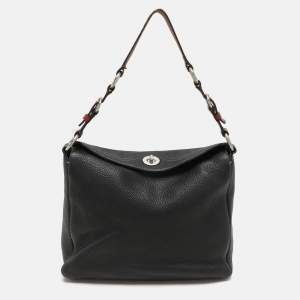 Coach Black Leather Chelsea Turnlock Hobo 