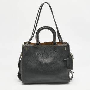 Coach Black Leather Rogue 31 Tote