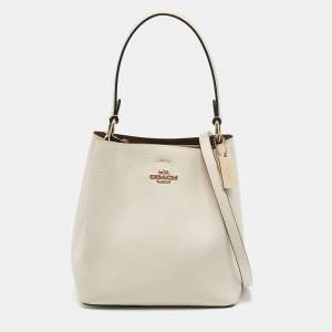 Coach Ivory Leather Small Town Bucket Bag