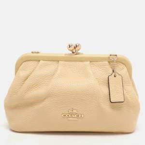 Coach Yellow Leather Nora Kisslock Crossbody Bag