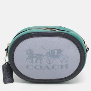 Coach Tricolor Leather Horse And Carriage Camera Crossbody Bag