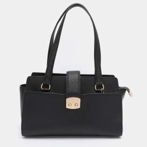 Coach Black Leather Avary Carryall Satchel