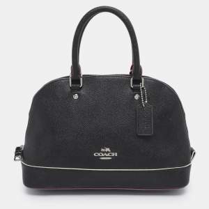 Pre Owned Coach Black Leather Mini Sierra Satchel