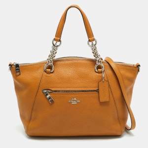 Pre Owned Coach Tan Leather Prairie Satchel