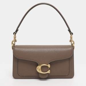 Pre Owned Coach Brown Leather Tabby 20 Crossbody Bag