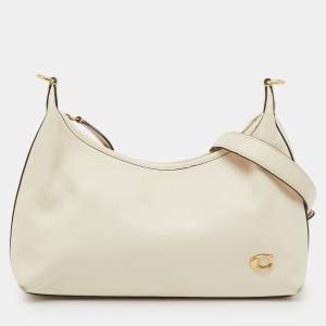 Pre Owned Coach Off White Leather Juliet Shoulder Bag