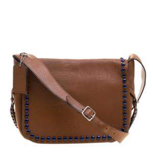 Coach Brown Leather Rivets Dakotah Crossbody Bag