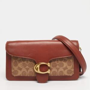 Pre Owned Coach Tabby 26 Beige/Brown Signature Coated Canvas and Leather Shoulder Bag