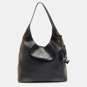 Pre Owned Coach Brooklyn 39 Brown/Black Ombre Leather Shoulder Bag