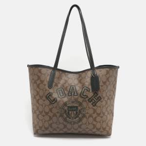 مملوكة مسبقًا Coach Variety City Beige Signature Coated Canvas Shopper Tote