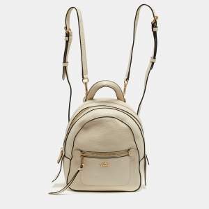 مملوكة مسبقًا Coach Andi Cream Leather Backpack
