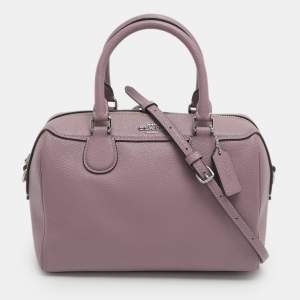 Pre Owned Coach Bennett Mini Lilac Leather Satchel