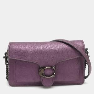 مملوكة مسبقًا Coach Tabby Purple Leather Crossbody Bag