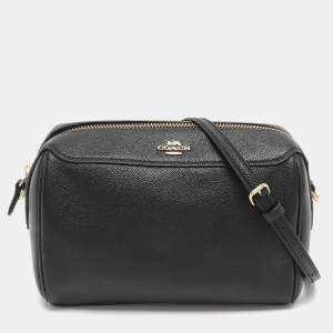 مملوكة مسبقًا Coach Bennett Black Leather Crossbody Bag