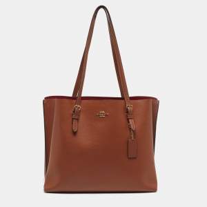Pre Owned Coach Mollie Brown Leather Tote