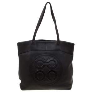 Coach Black Leather Shopper Tote