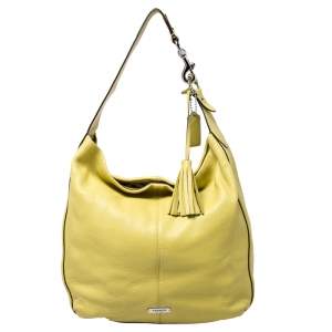 Coach Neon Yellow Leather Hobo