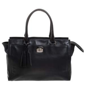 Coach Black Leather Chelsea Caryall Bag