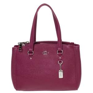 Coach Magenta Leather Stanton 26 Carryall Tote
