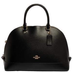 Pre Owned Coach Black Leather Sierra Satchel