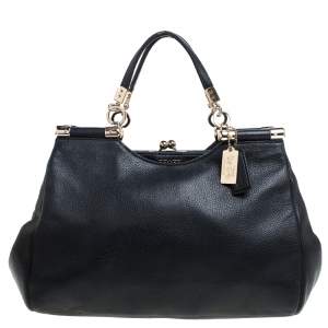 Pre Owned Coach Black Leather Madison Pinnacle Satchel