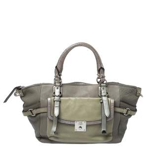 Pre Owned Coach Grey Leather Pinnacle Bette Shoulder Bag