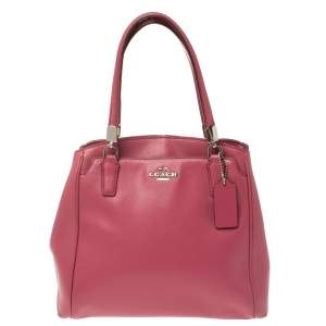 Pre Owned Coach Magenta Leather Satchel