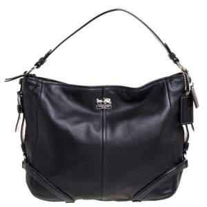 Coach Black Leather and Patent Leather Hobo
