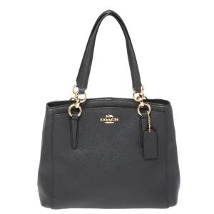 Pre Owned Coach Grey Leather Minetta Satchel
