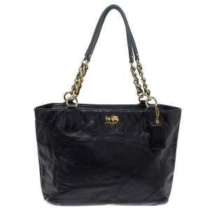 Coach Black Leather East West Chelsea Tote