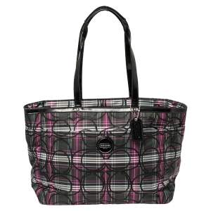 Coach Multicolor Canvas and Patent Leather Diaper Bag  