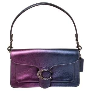 Pre Owned Coach Metallic Blue/Purple Ombre Leather Tabby Shoulder Bag