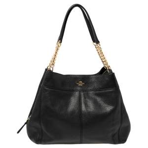 Pre Owned Coach Black Leather Lexy Shoulder Bag
