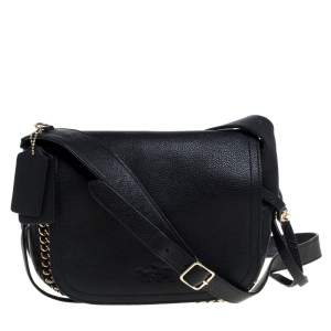 Coach Black Leather Whipstitch Dakota Crossbody Bag
