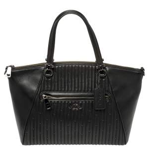 Pre Owned Coach Black Leather Prairie Satchel
