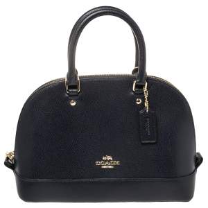 Pre Owned Coach Midnight Blue Leather Mini Sierra Satchel