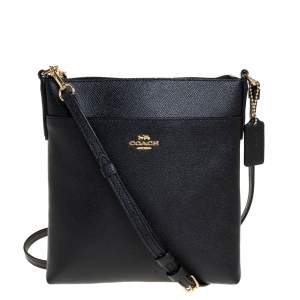 Coach Black Leather Messenger Bag