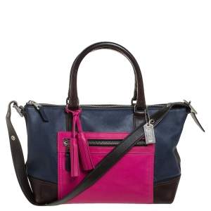 Coach Multicolor Leather  Front Zip Tote