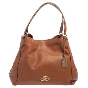 Pre Owned Coach Brown Leather Edie Shoulder Bag