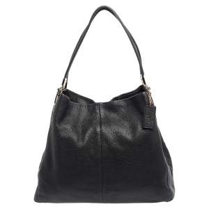 Pre Owned Coach Black Leather Edie Shoulder Bag