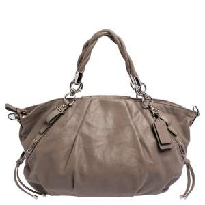 Coach Grey Iridescent Leather Sophia Madison Satchel